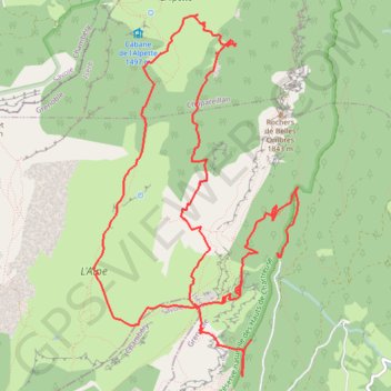 Itinéraire Draille du Charmille depuis pré Orcel (Chartreuse), distance, dénivelé, altitude, carte, profil, trace GPS