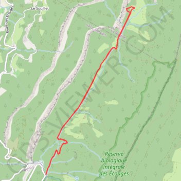 Itinéraire Les Ecouges - belvédère du Rivet, distance, dénivelé, altitude, carte, profil, trace GPS