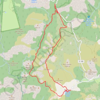 Itinéraire Haut Languedoc - Douch - PR Circuit du Valais, distance, dénivelé, altitude, carte, profil, trace GPS
