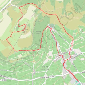 Itinéraire Santenay - Circuit de la Montagne aux 3 Croix, distance, dénivelé, altitude, carte, profil, trace GPS