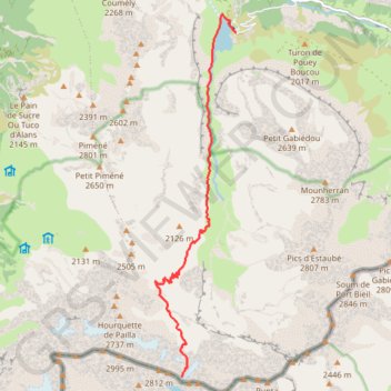 Itinéraire Gloriettes tuquerouye, distance, dénivelé, altitude, carte, profil, trace GPS