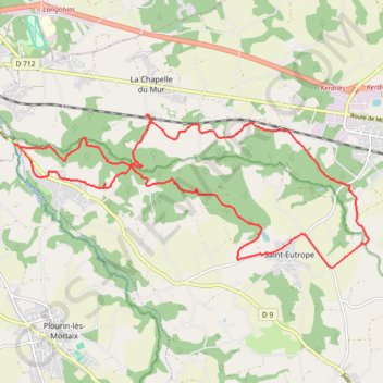 Itinéraire De Morlaix à Saint-Eutrope, distance, dénivelé, altitude, carte, profil, trace GPS