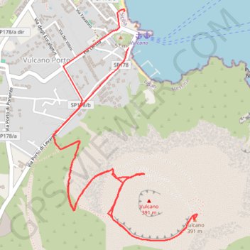 Itinéraire SICILE - PEDESTRE - Îles Éoliennes - Vulcano - Ascension du volcan, distance, dénivelé, altitude, carte, profil, trace GPS
