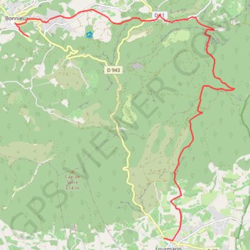 Itinéraire Laurmarin-Bonnieux, distance, dénivelé, altitude, carte, profil, trace GPS