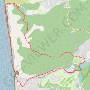 Itinéraire Du château d'Hardelot à la côte - Condette, distance, dénivelé, altitude, carte, profil, trace GPS