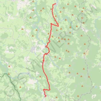 Itinéraire Arfeuilles - Lavoine, distance, dénivelé, altitude, carte, profil, trace GPS