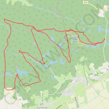 Itinéraire Viennois-Arzay-forêt de Bonnevaux, distance, dénivelé, altitude, carte, profil, trace GPS