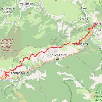 Itinéraire canal-sauro-olette, distance, dénivelé, altitude, carte, profil, trace GPS