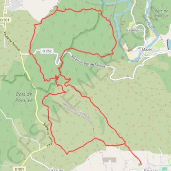 Itinéraire Bois de Païolive, distance, dénivelé, altitude, carte, profil, trace GPS