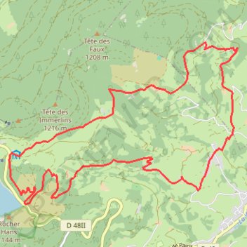 Itinéraire Les Mérelles, distance, dénivelé, altitude, carte, profil, trace GPS