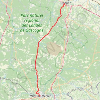 Itinéraire codep MDM Langon, distance, dénivelé, altitude, carte, profil, trace GPS