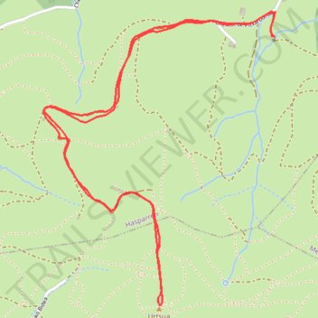 Itinéraire Ursuya depuis Zelaya, distance, dénivelé, altitude, carte, profil, trace GPS