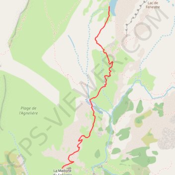 Itinéraire Lac de Fenestre, distance, dénivelé, altitude, carte, profil, trace GPS