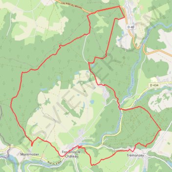 Itinéraire Chemins du Cœur des Vosges - Les Fontaines Chaudes, distance, dénivelé, altitude, carte, profil, trace GPS