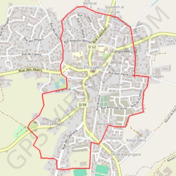 Itinéraire Tro ar Bourg Plouvien, distance, dénivelé, altitude, carte, profil, trace GPS