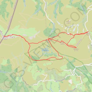 Itinéraire Mendivil, Ainaberri et Atxuria depuis le col d'Urbia à Zugarramurdi, distance, dénivelé, altitude, carte, profil, trace GPS