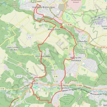 Itinéraire Boucle Saint Rémy, distance, dénivelé, altitude, carte, profil, trace GPS