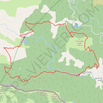 Itinéraire 1077 Puig de Cagallops, distance, dénivelé, altitude, carte, profil, trace GPS