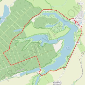 Itinéraire Lachaussée, distance, dénivelé, altitude, carte, profil, trace GPS