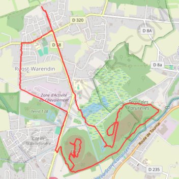 Itinéraire Terril Les Escarpelles, distance, dénivelé, altitude, carte, profil, trace GPS