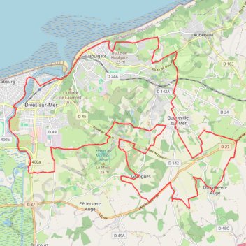 Itinéraire Les hauteurs de Cabourg, distance, dénivelé, altitude, carte, profil, trace GPS