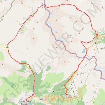 Itinéraire Tour du Miravidi : Petit Saint Bernard - Col de la Seigne, distance, dénivelé, altitude, carte, profil, trace GPS