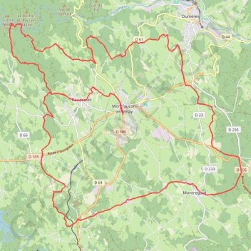Itinéraire Le Velay des 3 Rivières - Autour de Montfaucon-en-Velay, distance, dénivelé, altitude, carte, profil, trace GPS