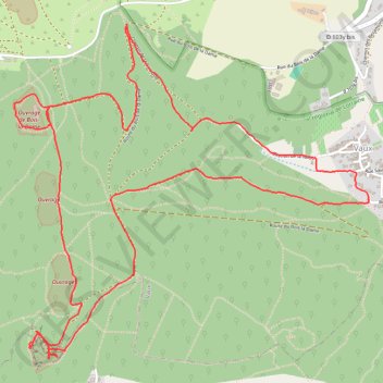Itinéraire Vaux - Bois-la-Dame - Marival, distance, dénivelé, altitude, carte, profil, trace GPS