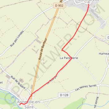 Itinéraire Etape 13 - ANNEVILLE-EN-SAIRE à MONTFARVILLE, distance, dénivelé, altitude, carte, profil, trace GPS