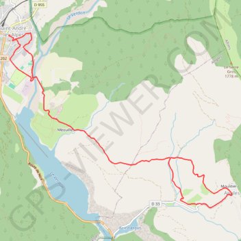 Itinéraire Le village d'Angles, distance, dénivelé, altitude, carte, profil, trace GPS