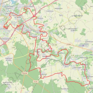 Itinéraire Raid VTT Val D'Europe, distance, dénivelé, altitude, carte, profil, trace GPS