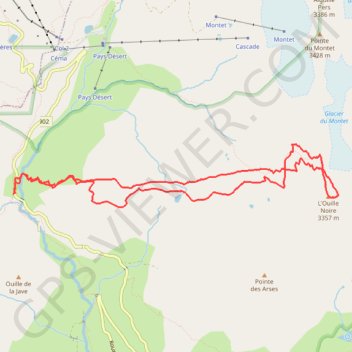 Itinéraire Ouille Noire, distance, dénivelé, altitude, carte, profil, trace GPS