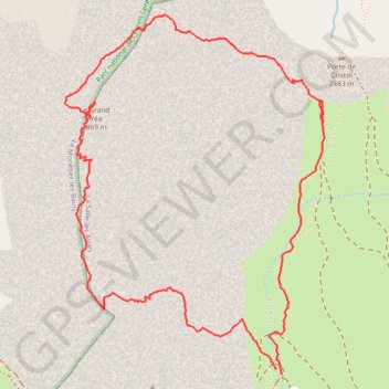 Itinéraire Sommet du Grand Area, distance, dénivelé, altitude, carte, profil, trace GPS