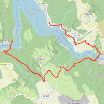 Itinéraire Passerelles du Monteynard (AR), distance, dénivelé, altitude, carte, profil, trace GPS