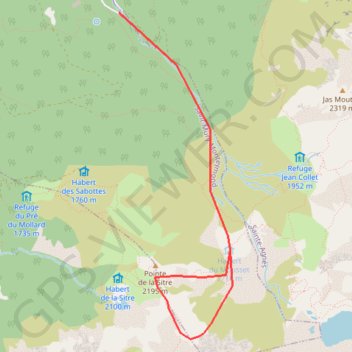 Itinéraire Petite Lance de Domène, distance, dénivelé, altitude, carte, profil, trace GPS