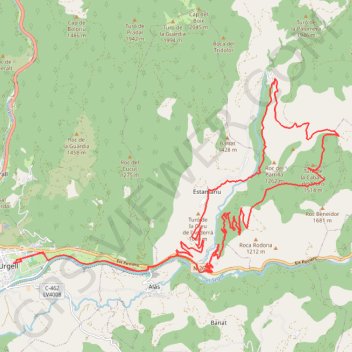 Itinéraire GPX Download: Dólmen Cabana del Moro – Catedral de la Seu de Urgell boucle au départ de la Seu d'Urgell, distance, dénivelé, altitude, carte, profil, trace GPS