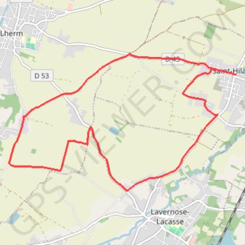 Itinéraire De Saint-Hilaire à Lavernose, distance, dénivelé, altitude, carte, profil, trace GPS