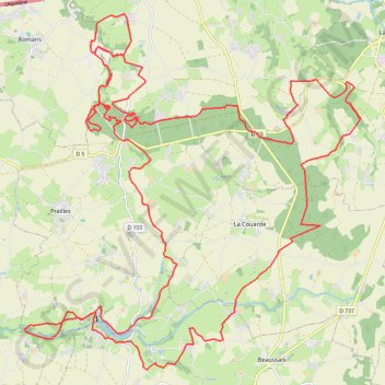 Itinéraire Lambon, hermitain, chambrille, distance, dénivelé, altitude, carte, profil, trace GPS