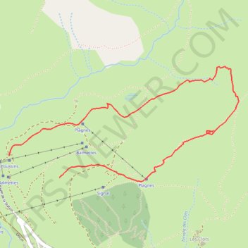 Itinéraire La Côte Rouge en boucle, distance, dénivelé, altitude, carte, profil, trace GPS