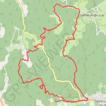 Itinéraire Ardeche saint laurent du pape, distance, dénivelé, altitude, carte, profil, trace GPS