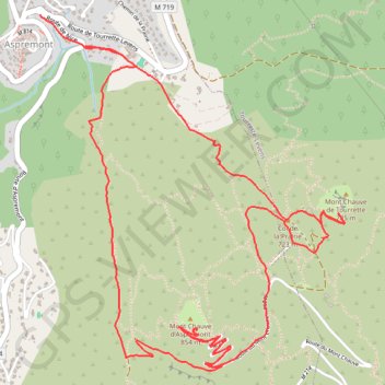 Itinéraire Mont chauve, distance, dénivelé, altitude, carte, profil, trace GPS