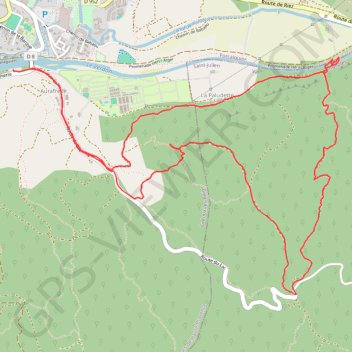 Itinéraire Gréoux les Bains - L'ubac du Verdon, distance, dénivelé, altitude, carte, profil, trace GPS