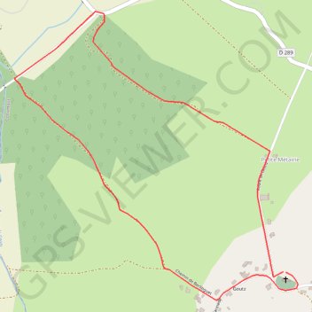 Itinéraire Goutx, site panoramique de Cocumont - Pays Val de Garonne - Gascogne, distance, dénivelé, altitude, carte, profil, trace GPS