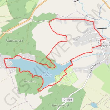 Itinéraire Étang du marais, distance, dénivelé, altitude, carte, profil, trace GPS