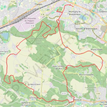 Itinéraire Rando les renards du Manet, distance, dénivelé, altitude, carte, profil, trace GPS