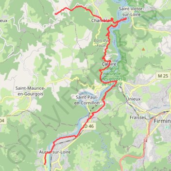 Itinéraire Aurec Meyrieux option 1, distance, dénivelé, altitude, carte, profil, trace GPS