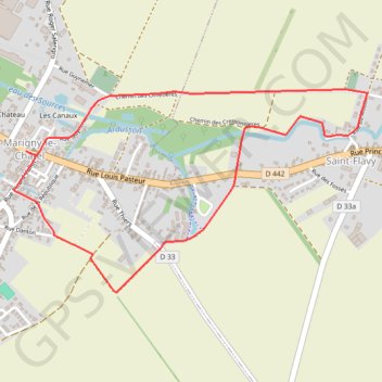 Itinéraire Boucle de Saint-Flavy, distance, dénivelé, altitude, carte, profil, trace GPS