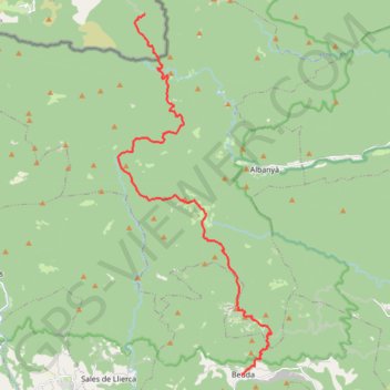 Itinéraire Coustouges can damon can Coll mare de deu Beuda, distance, dénivelé, altitude, carte, profil, trace GPS
