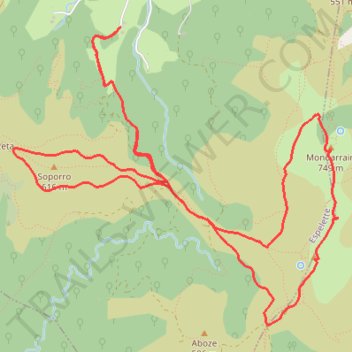 Itinéraire Pics d'Ourrezti et du Mondarrain en circuit depuis Belazkabieta, distance, dénivelé, altitude, carte, profil, trace GPS