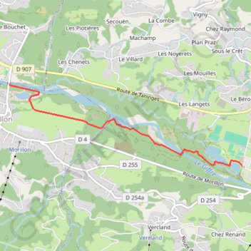 Itinéraire trace raquettes la rosière, distance, dénivelé, altitude, carte, profil, trace GPS